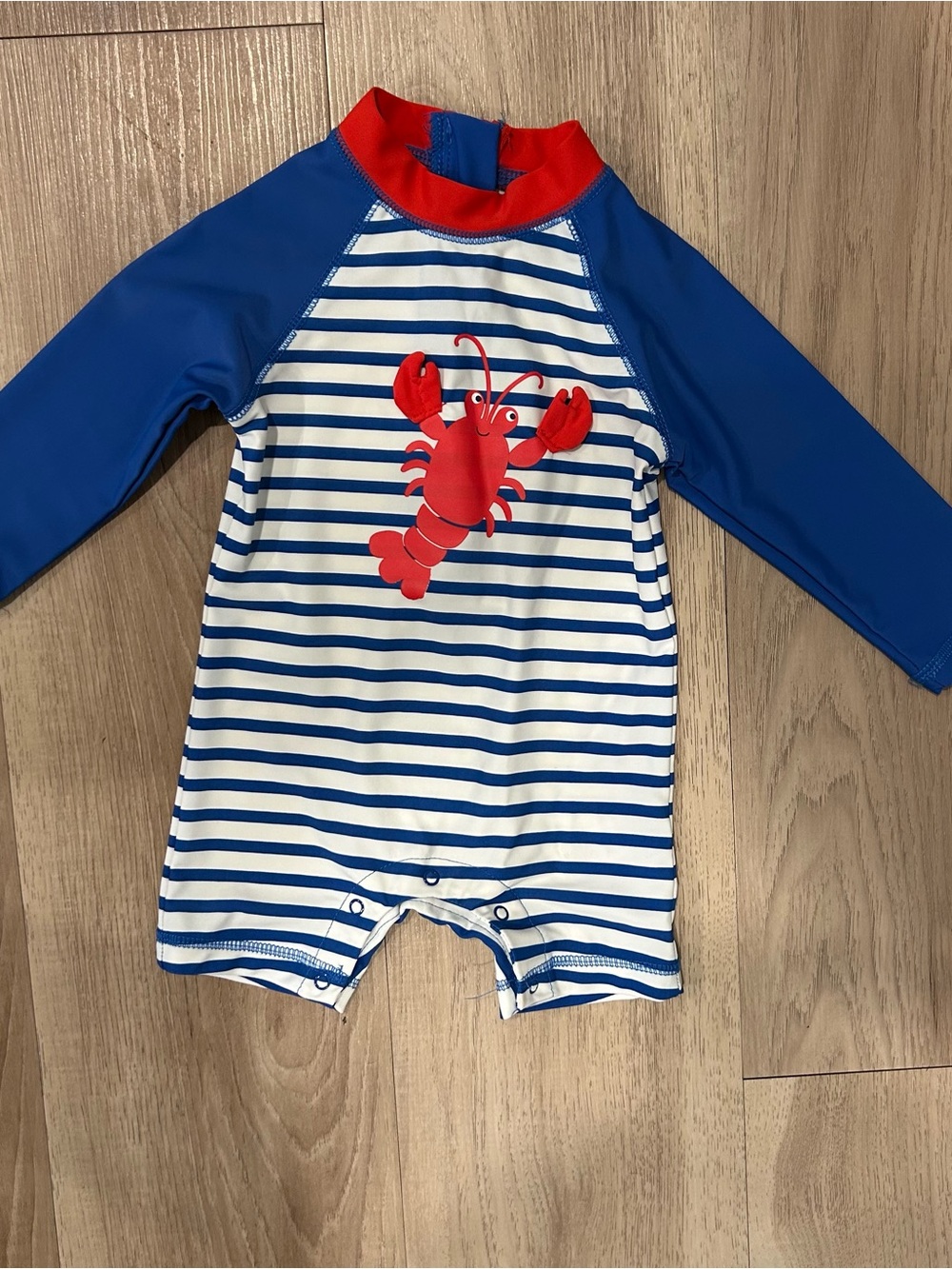 Little Me Baby Boys Fisherman Sailboat Lobster Rash Guard Swimsuit Size 12M NWOT